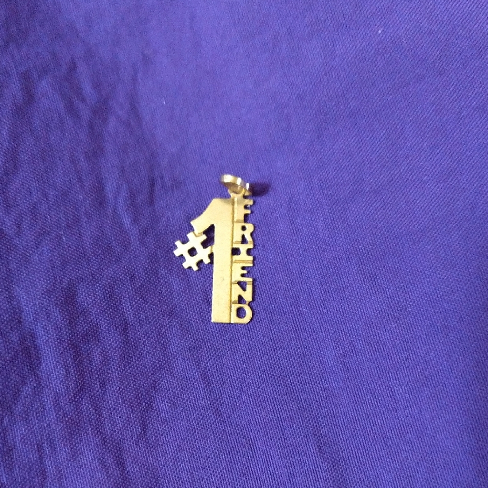 14K #1 Friend Pendant Charm